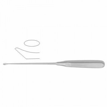 Scoville Bone Curette Oval - Curved Upwards Stainless Steel, 25 cm - 9 3/4" Scoop Size 3 mm